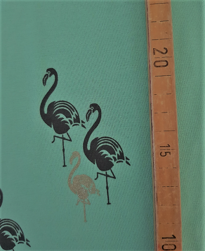 Baumwolljersey Flamingo mint